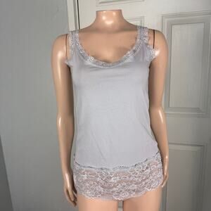 Sundance Women's Shirt S Floral Lace Cotton Bohemian Basic Tank Top G4-13